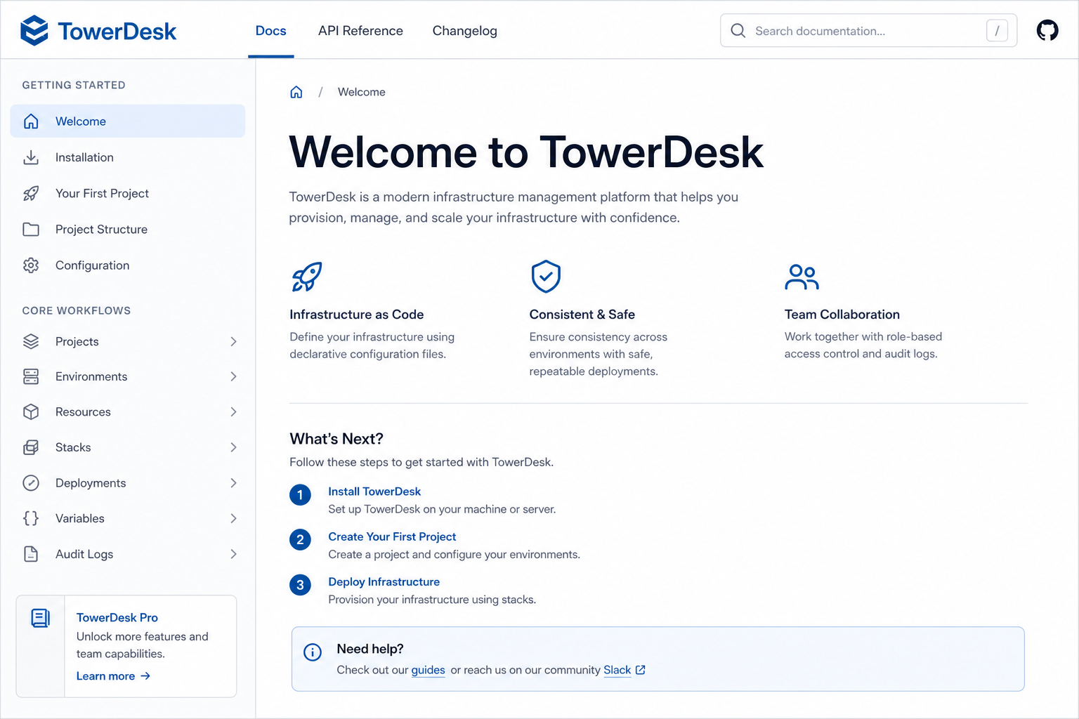 TowerDesk documentation home page